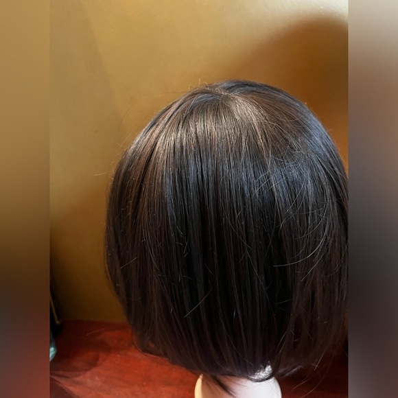 Anne Emma Woman straight brown wig Synthetic Full Cap Wig - Picture 5 of 9